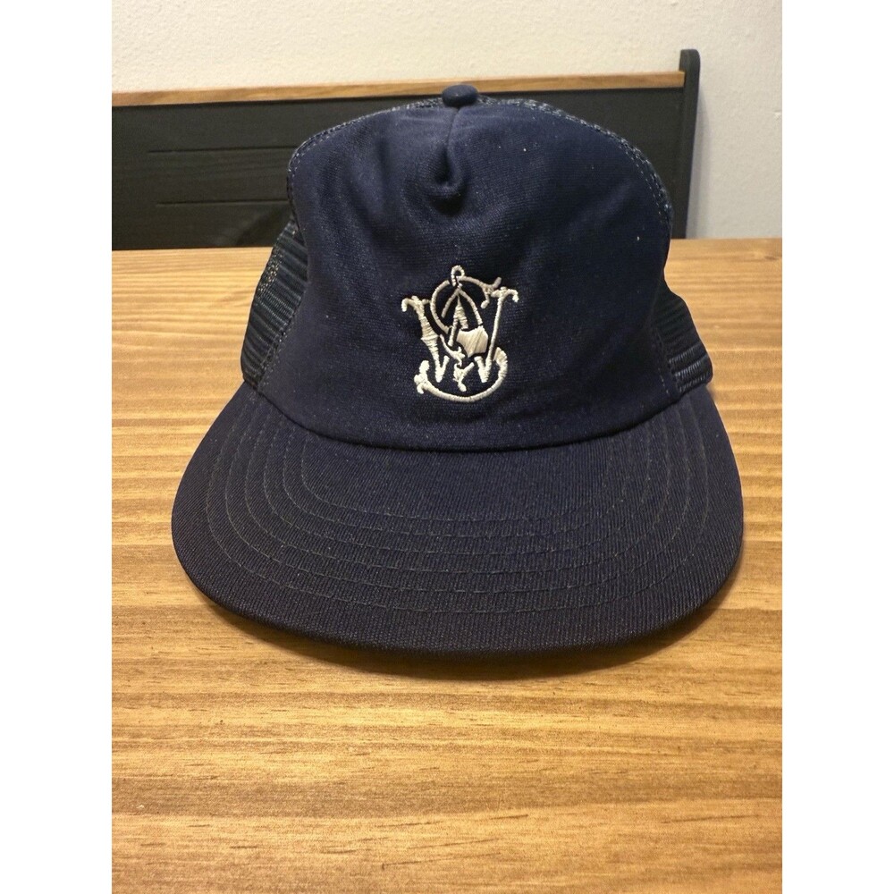 Vintage Smith & Wesson Trucker Hat Mesh Snapback Navy Blue Made in USA